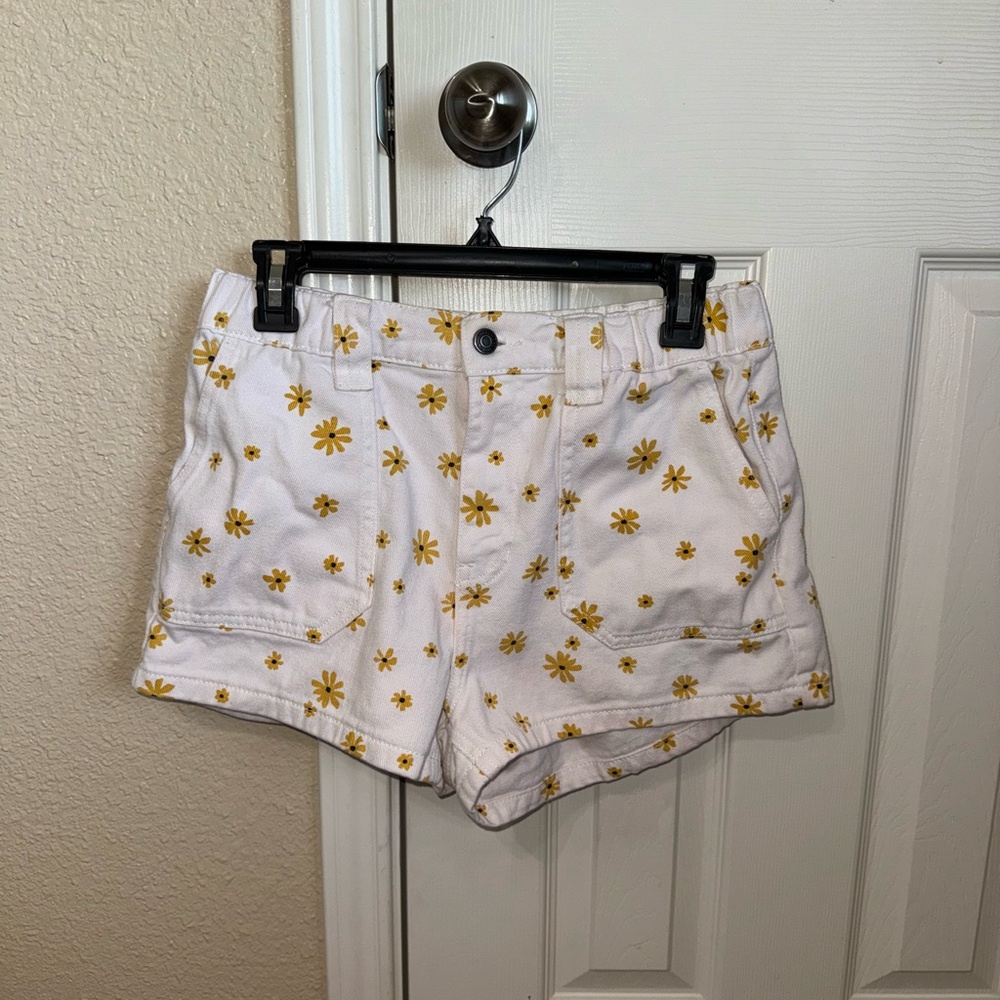 White Pacsun Shorts with Yellow Flowers